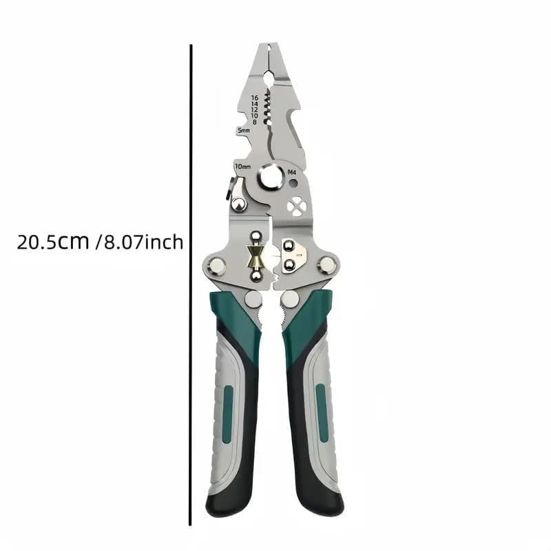 9-in-1 Foldable Multifunction Plier – High-Carbon Steel Wire Stripper, Cutter & Crimper