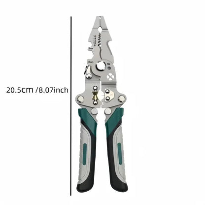 9-in-1 Foldable Multifunction Plier – High-Carbon Steel Wire Stripper, Cutter & Crimper